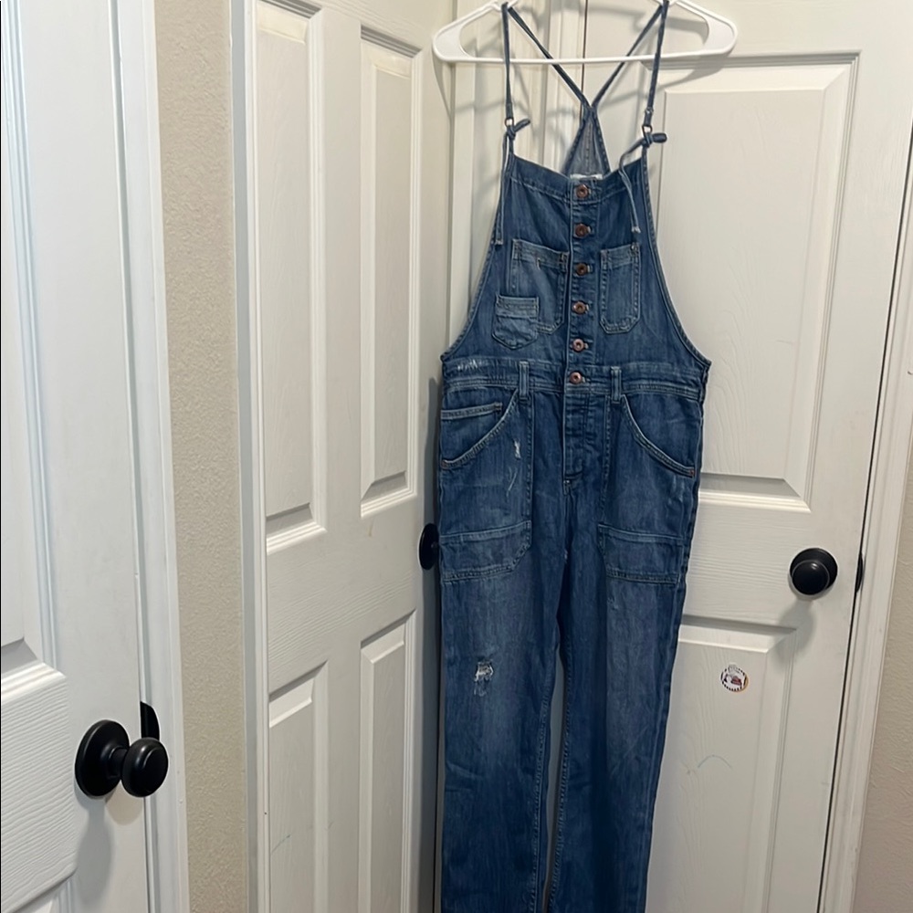 Pilcro Blue Denim Overalls